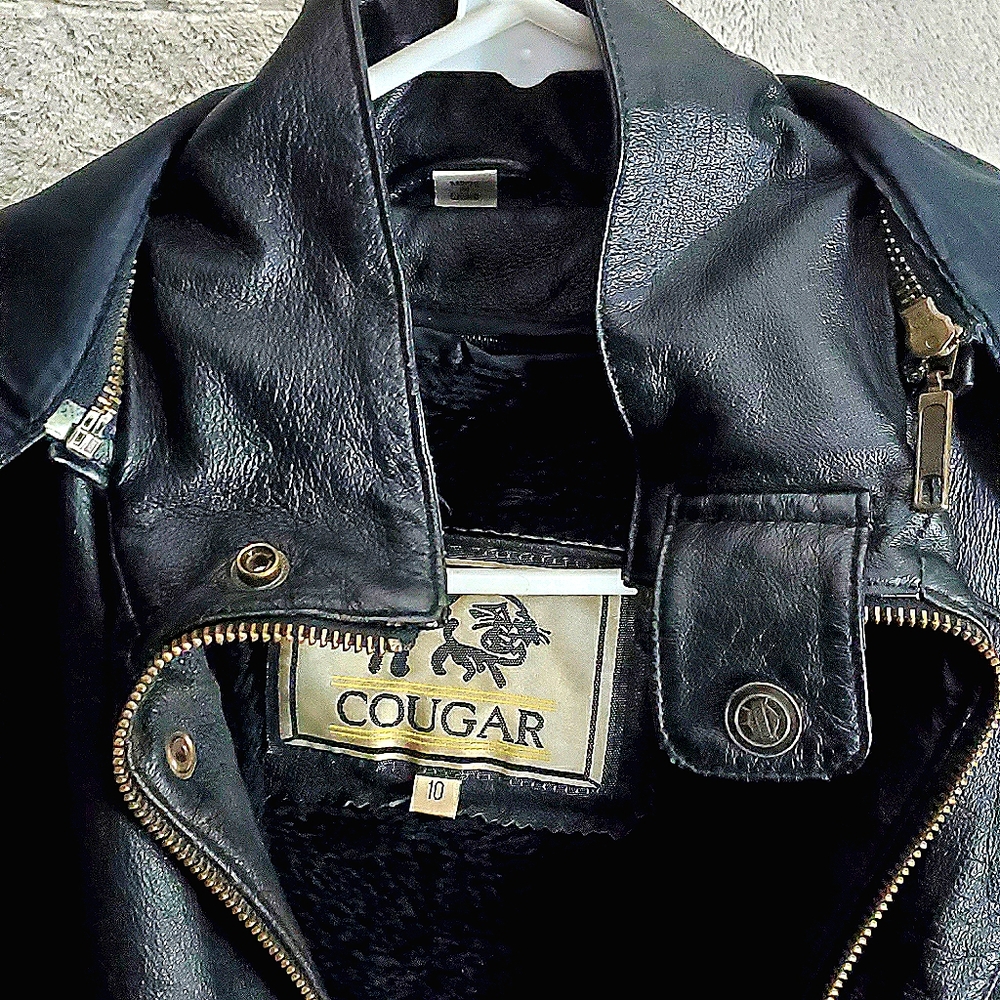 Cougar Hooded Leather Jacket